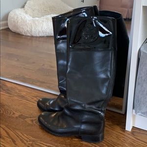 Tory Burch black pull on boots
